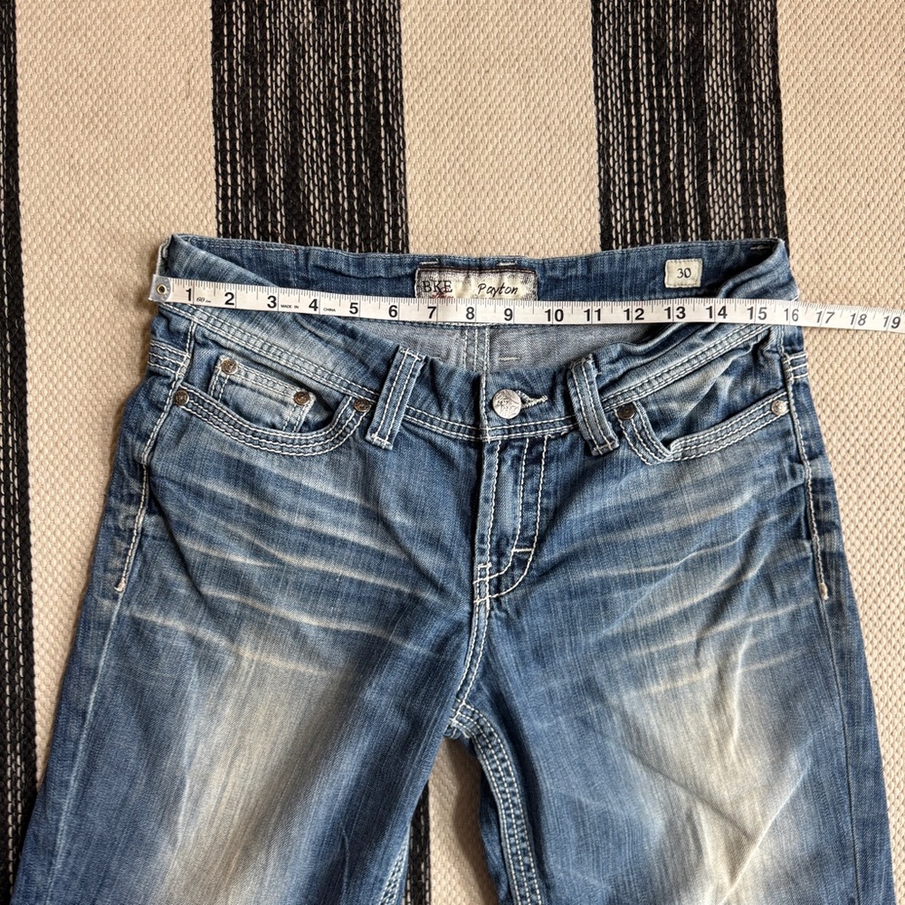 BKE Women’s Payton Blue Denim Bermuda Jean Shorts‎ Size 30. - Picture 9 of 14